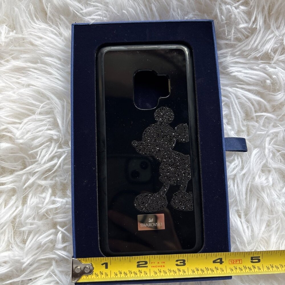 Disney Swarovski Black Mickey Mouse Samsung Galaxy S9 Phone Case New In Box - Picture 7 of 10